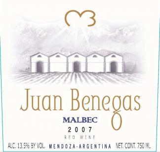 Bodega Benegas - Juan Benegas Malbec 2016 (750ml) (750ml)