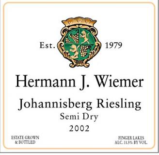 Hermann J. Wiemer - Johannisberg Riesling Finger Lakes Semi-Dry 2019 (750ml) (750ml)